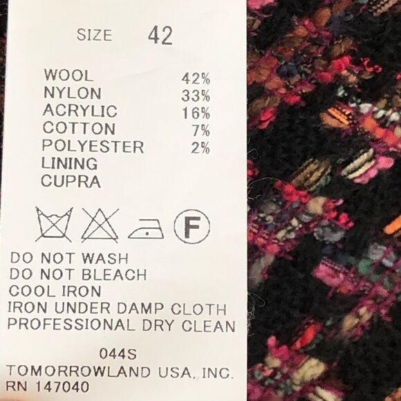 Tomorrowland Sz EU42 Wool Blend Pencil Skirt - Picture 5 of 6